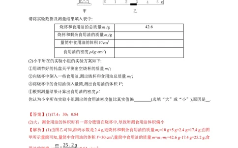 6.3测量物质的密度（解析版）_1、初中学习资料_4-4、物理_4-4-3、初二物理上册_2023更新_5人教物理试卷8上同步练习新