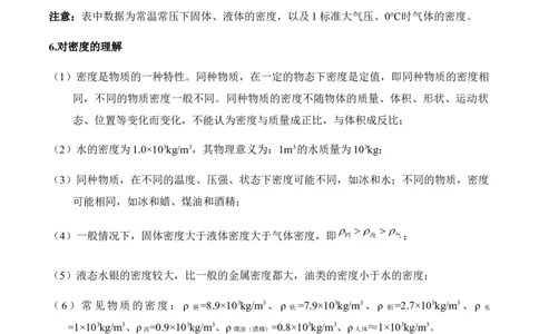 6.2密度（解析版）_1、初中学习资料_4-4、物理_4-4-3、初二物理上册_2023更新_八年级物理上册同步课堂练习帮帮帮（精品推荐）