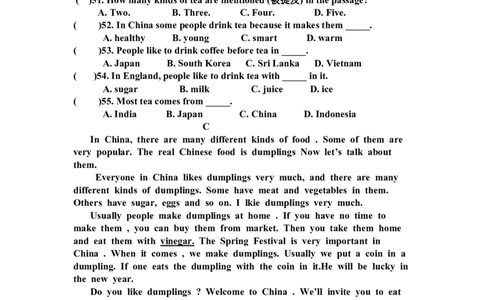 Unit10I&rsquo;dlikesomenoodles单元检测试题_1、初中学习资料_4-3、英语_4-3-2、初一英语下册_人教英语七年级下单元试卷（092份）_单元测试卷1（有听力）