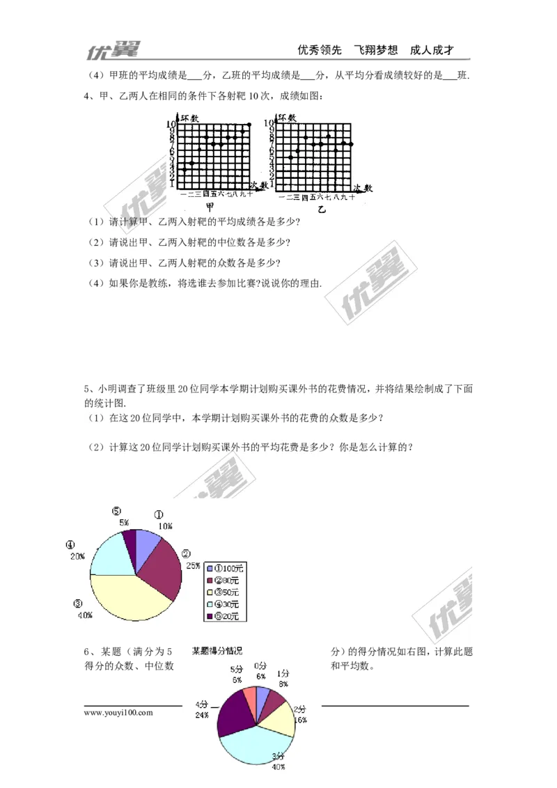 6.3从统计图分析数据的集中趋势_1、初中学习资料_4-2、数学_北师大版_北师大版初中数学8上_2022秋八数上(BS)--各阶段精品试题_同步练习