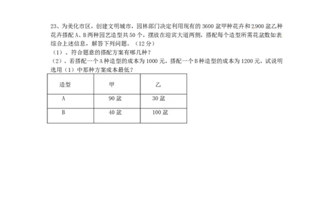 9.2　不等式的应用　检测题1_1、初中学习资料_4-2、数学_4-2-2、初一数学下册_人教数学七年级下课时练习（148份）_同步练习（第3套含答案）（共59份）