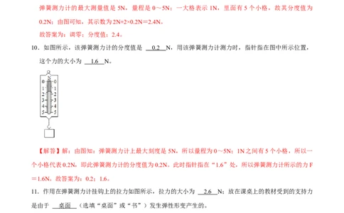 7.2弹力八年级物理下册课时同步分层训练（人教版）（解析版）_1、初中学习资料_4-4、物理_4-4-4、初二物理下册_人教版物理八年级下课时练习（045份）_课时练习第2套25份