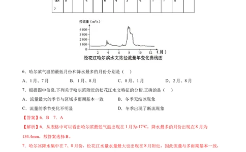 6.2.1东北三省&mdash;&mdash;自然概况-2021-2022学年八年级地理下册课后培优练（人教版）（解析版）_1、初中学习资料_4-8、地理_4-8-4、初二地理下册_1.地理8下同步练习（16份）