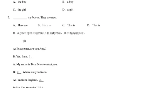 Unit2Thisismysister.单元综合能力训练人教版英语七年级上册（有答案）_1、初中学习资料_4-3、英语_4-3-1、初一英语上册_人教英语七年级上课时练习（056份）_同步练习1