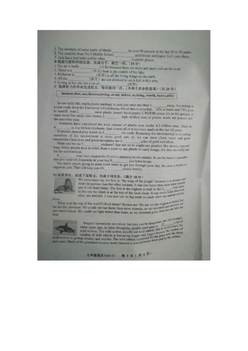 Unit13综合水平测试_1、初中学习资料_4-3、英语_4-3-5、初三英语全册_2024更新_单元测试卷_单元检测