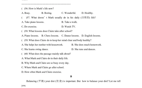 unit2单元测试3含答案_1、初中学习资料_4-3、英语_4-3-3、初二英语上册_人教英语八年级上单元试卷（120份）_单元测试卷版式5