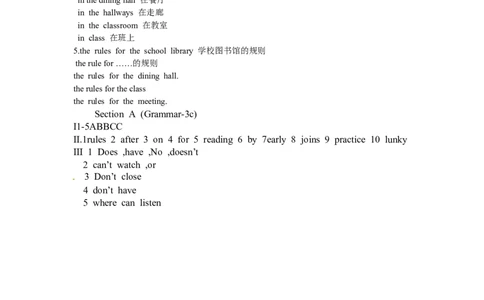 Unit4Dont'teatinclassSectionA(Grammar-3c)_1、初中学习资料_4-3、英语_4-3-2、初一英语下册_人教英语七年级下课时练习（072份）_同步练习1_Unit4Dontteatinclass（含答案，4份）