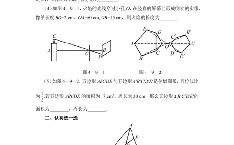 《图形的位似》基础练习1_1、初中学习资料_4-2、数学_北师大版_北师大版初中数学9上_9年级上学期数学北师大单元习题_第四章图形的相似