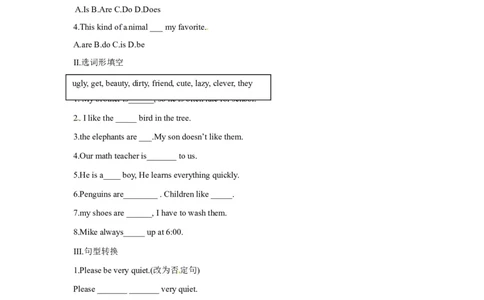 Unit5SectionA(Grammar-3c)_1、初中学习资料_4-3、英语_4-3-2、初一英语下册_人教英语七年级下课时练习（072份）_同步练习1_Unit5Whydoyoulikepandas（含答案，4份）