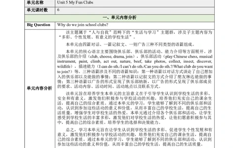 Unit5FunClubs（大单元教学设计）_1、初中学习资料_2024秋改版_人教七上英语课件_4.教案