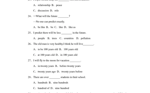 Unit7达标测试卷_1、初中学习资料_4-3、英语_4-3-3、初二英语上册_2023更新_单元测试卷_Unit7Willpeoplehaverobots？