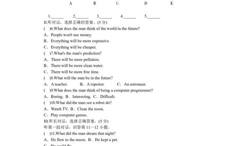 unit7单元测试1含答案_1、初中学习资料_4-3、英语_4-3-3、初二英语上册_人教英语八年级上单元试卷（120份）_单元测试卷版式5