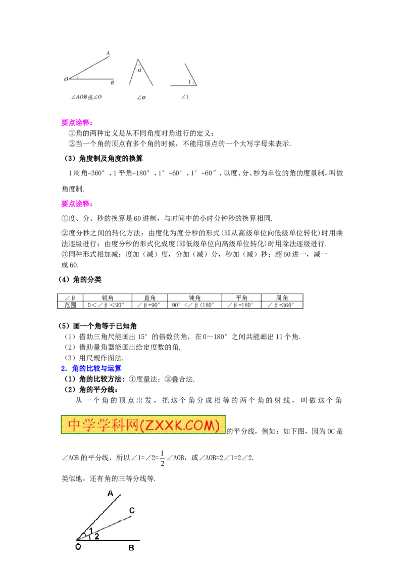 《几何图形初步》知识讲解_1、初中学习资料_2024秋改版_七上数学最新版课件_人教七上课课件_同步练习+单元测_第六章几何图形初步_知识归纳