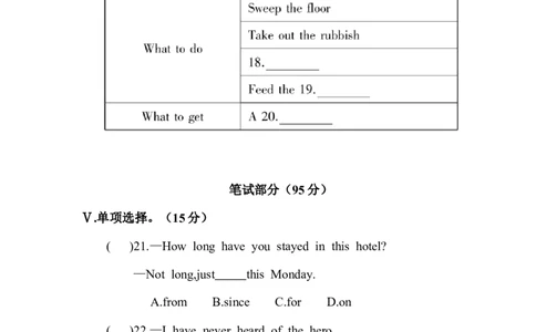 unit3_1、初中学习资料_4-3、英语_4-3-4、初二英语下册_人教英语八年级下单元试卷（050份）_单元测试卷2（有听力）_Unit3Couldyoupleasecleanyourroom_检测卷（含听力mp3及答案）