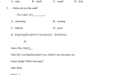 Unit9Myfavoritesubjectisscience.单元综合能力训练人教版英语七年级上册（有答案）_1、初中学习资料_4-3、英语_4-3-1、初一英语上册_人教英语七年级上课时练习（056份）_同步练习1