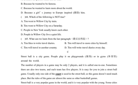 unit8单元测试3含答案_1、初中学习资料_4-3、英语_4-3-3、初二英语上册_人教英语八年级上单元试卷（120份）_单元测试卷版式5