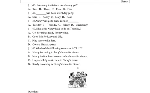 unit9单元测试1含答案_1、初中学习资料_4-3、英语_4-3-3、初二英语上册_人教英语八年级上单元试卷（120份）_单元测试卷版式5