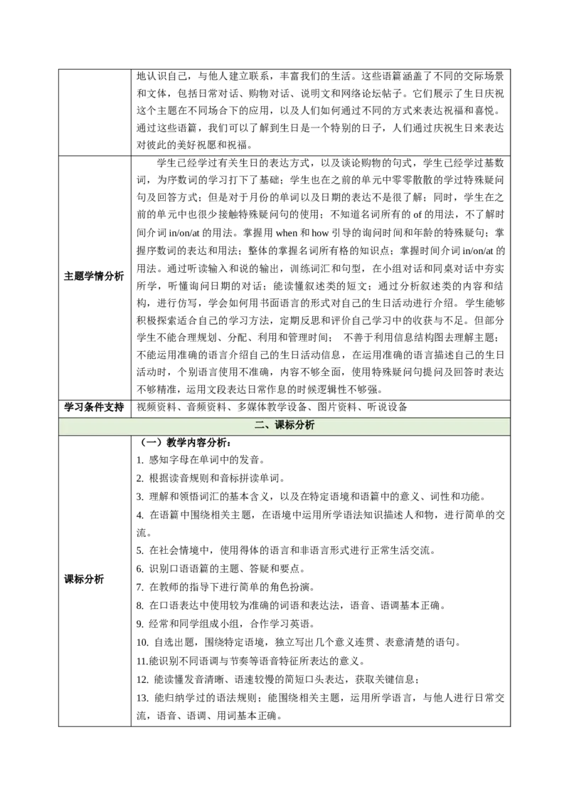 Unit7HappyBirthday!（大单元教学设计）_1、初中学习资料_2024秋改版_人教七上英语课件_4.教案