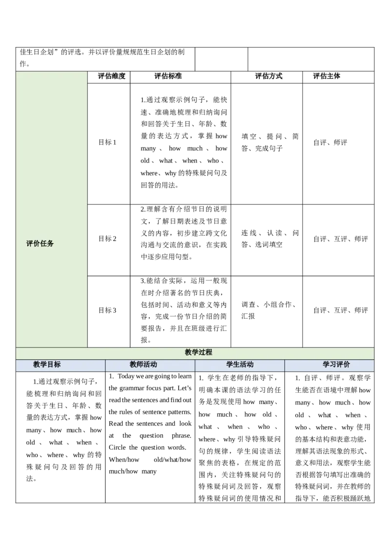 Unit7HappyBirthday!（大单元教学设计）_1、初中学习资料_2024秋改版_人教七上英语课件_4.教案