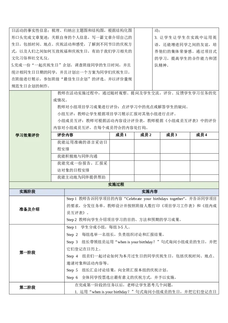 Unit7HappyBirthday!（大单元教学设计）_1、初中学习资料_2024秋改版_人教七上英语课件_4.教案