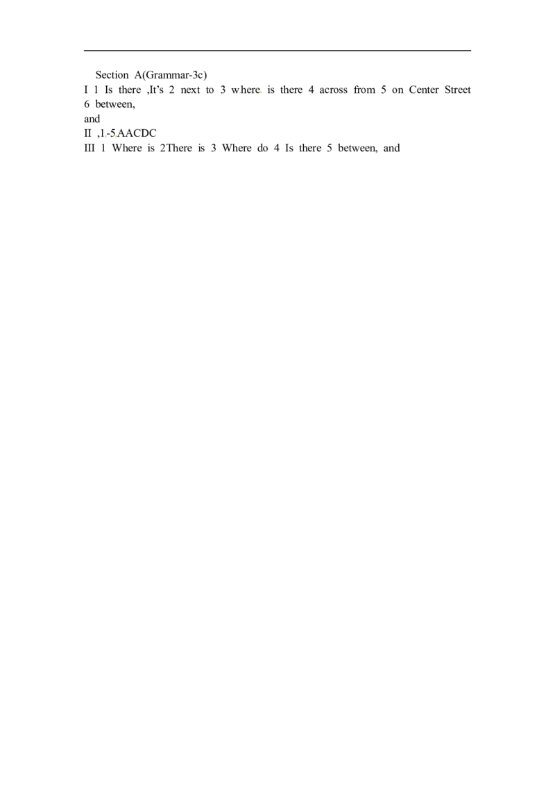 Unit8SectionA(Grammar-3c)_1、初中学习资料_4-3、英语_4-3-2、初一英语下册_人教英语七年级下课时练习（072份）_同步练习1_Unit8Isthereapostofficenearhere（含答案，4份）