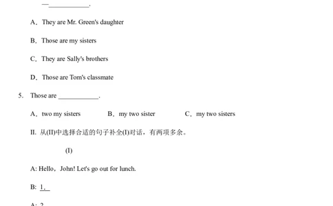 Unit6Doyoulikebananas？sectionA综合能力训练人教版英语七年级上册（有答案）_1、初中学习资料_4-3、英语_4-3-1、初一英语上册_人教英语七年级上课时练习（056份）_同步练习1