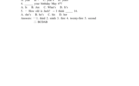 unit8练习2五课时含答案_1、初中学习资料_4-3、英语_4-3-1、初一英语上册_人教英语七年级上课时练习（056份）_同步练习2_unit8whenisyourbirthday
