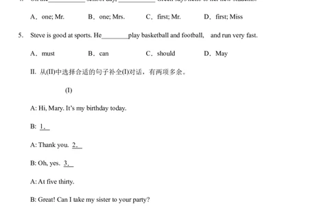 Unit8Whenisyourbirthday？sectionA综合能力训练人教版英语七年级上册（有答案）_1、初中学习资料_4-3、英语_4-3-1、初一英语上册_人教英语七年级上课时练习（056份）_同步练习1