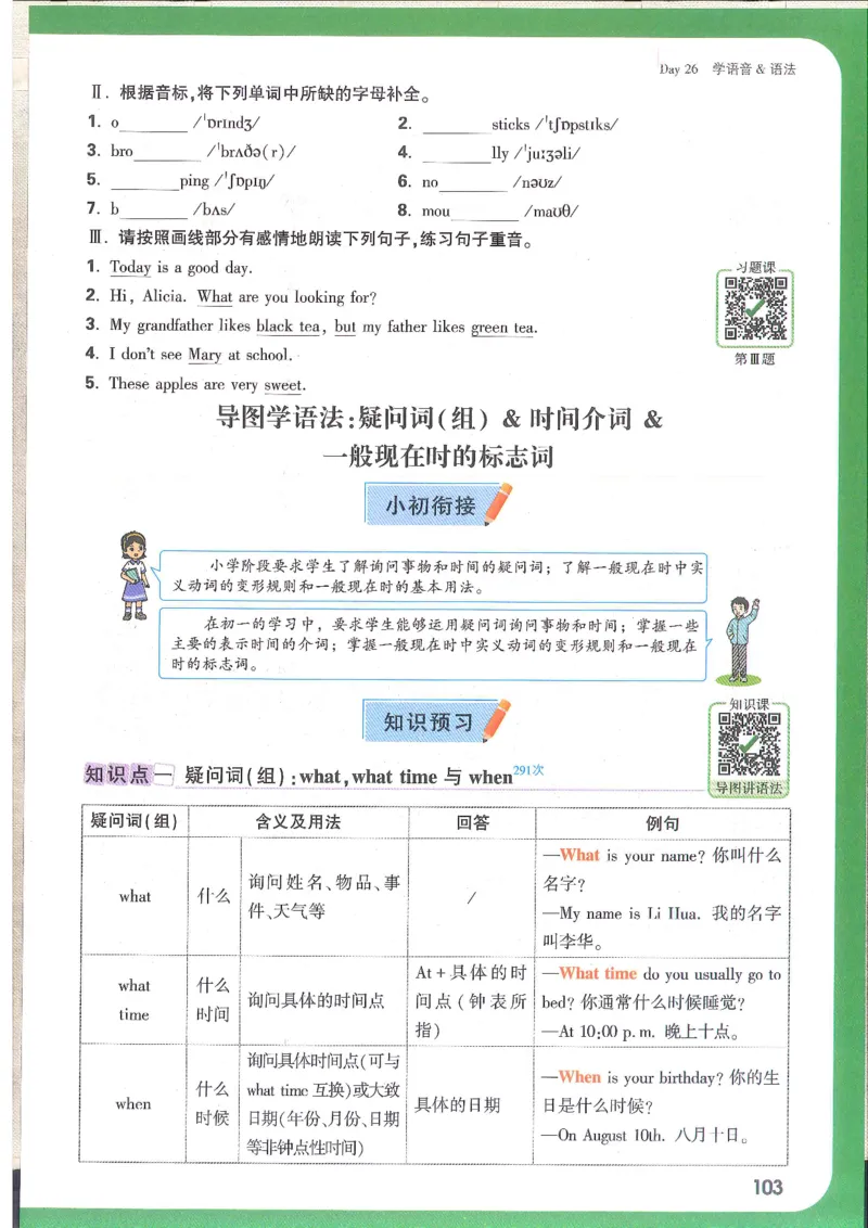 万唯新初一习题_1、初中学习资料_2024秋改版_人教七上英语课件_练习题