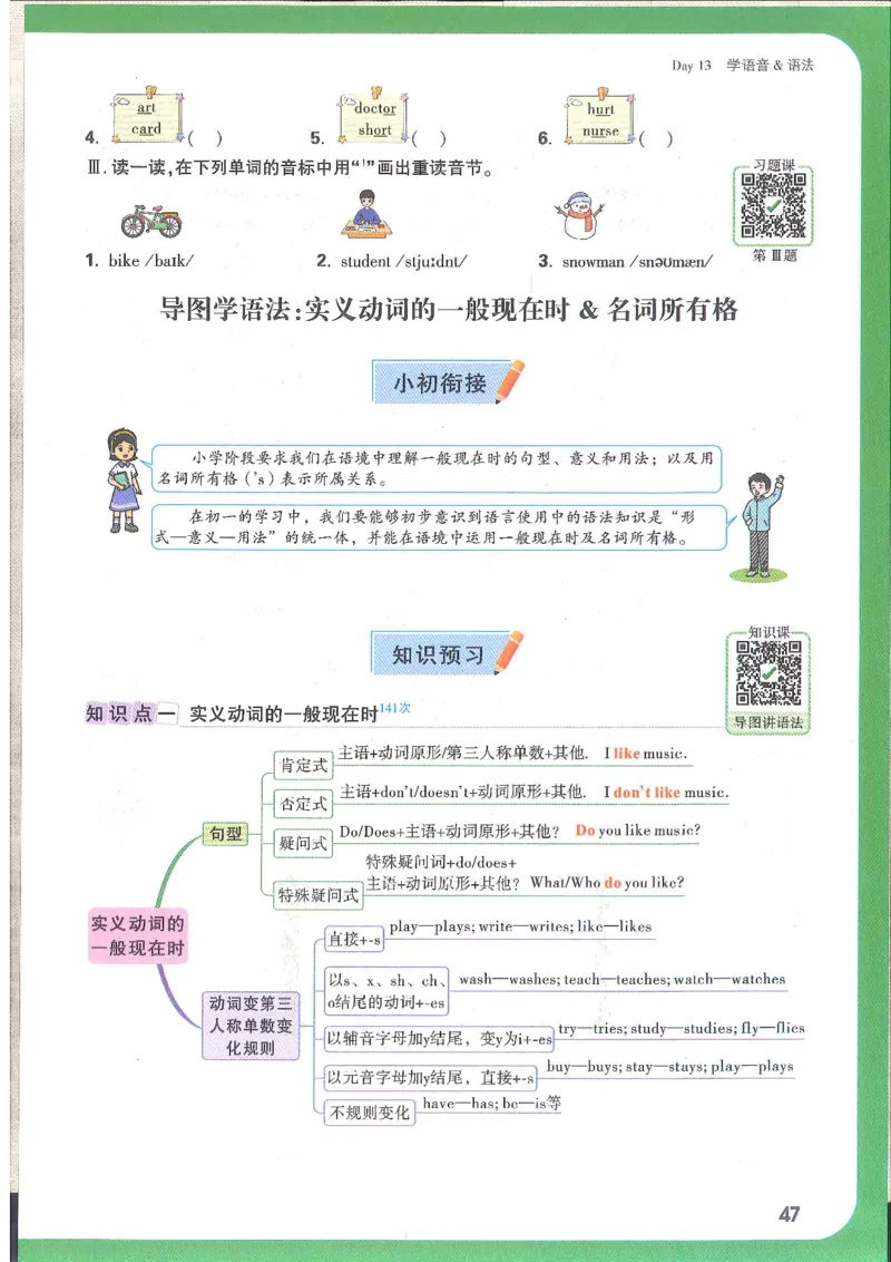 万唯新初一习题_1、初中学习资料_2024秋改版_人教七上英语课件_练习题