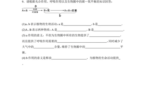 《绿色植物是生物圈中有机物的制造者》习题1含答案_1、初中学习资料_4-6、生物_4-6-1、初一生物上册_同步练习-138份_2、同步练习第2套115份_第3单元生物圈中的绿色植物