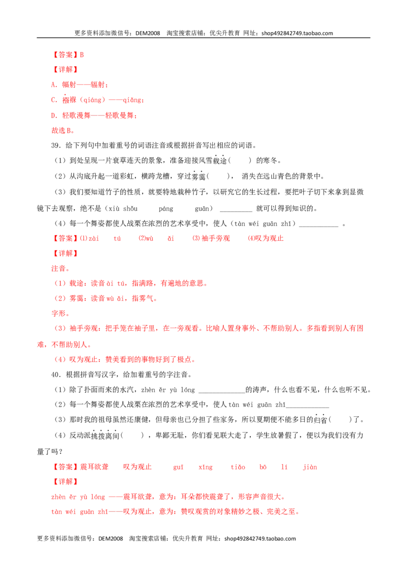 专题01：字音与字形（解析版）_1、初中学习资料_4-1、语文_4-1-4、初二语文下册_部编语文八年级下专项练习（030份）_第1套