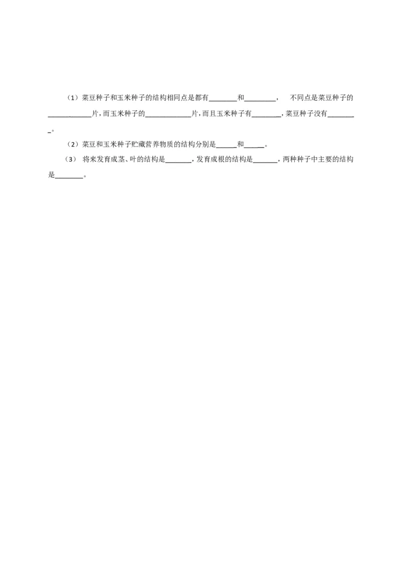 《种子植物》习题5含答案_1、初中学习资料_4-6、生物_4-6-1、初一生物上册_同步练习-138份_2、同步练习第2套115份_第3单元生物圈中的绿色植物_3.1.2种子植物