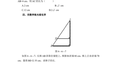 《探索三角形相似的条件》基础训练1_1、初中学习资料_4-2、数学_北师大版_北师大版初中数学9上_9年级上学期数学北师大单元习题_第四章图形的相似