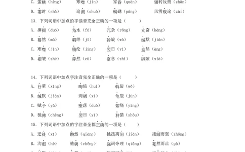 专题01：字音与字形（原卷版）_1、初中学习资料_4-1、语文_4-1-4、初二语文下册_部编语文八年级下专项练习（030份）_第1套