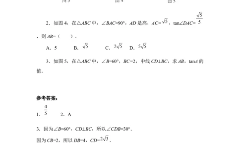 《直角三角形的边角关系》复习专题3　直角三角形边角关系的应用_1、初中学习资料_4-2、数学_北师大版_北师大版初中数学9下_九年级下学期数学北师大单元、期中、期末试题