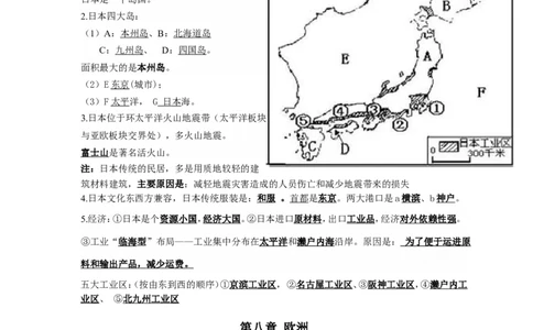 七年级地理下册复习资料_1、初中学习资料_4-8、地理_4-8-2、初一地理下册_5.知识点总结