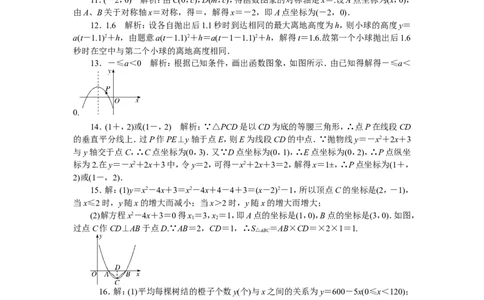 专项训练三　二次函数_1、初中学习资料_4-2、数学_4-2-6、初三数学下册_人教数学九年级下专项练习（010份）_期末专项）初中9年级下册10份