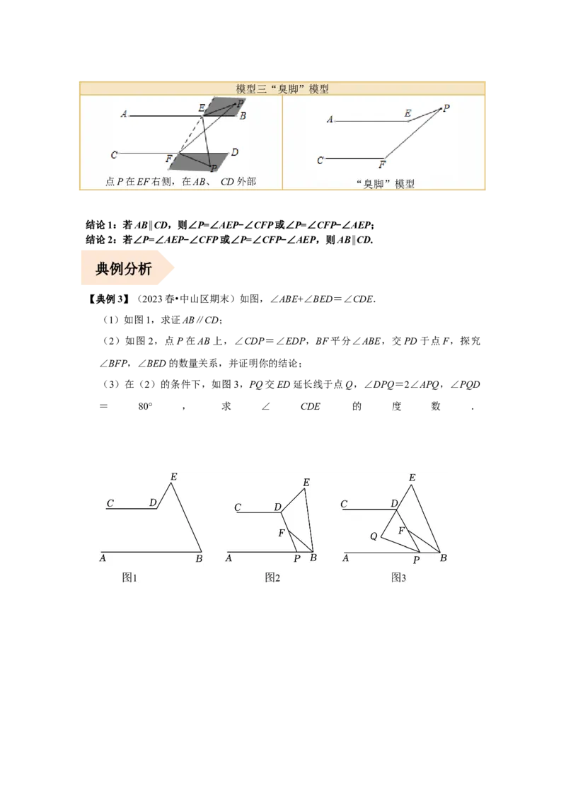 专题01平行线的四大模型（原卷版）-常考压轴题2023-2024学年七年级数学下册压轴题攻略（人教版）_1、初中学习资料_24秋试卷_初中数学《常考压轴题攻略》