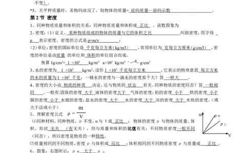 《第六章质量与密度》知识点梳理_1、初中学习资料_2024秋改版_八上物理课件最新版_同步练习+单元测_第六章质量与密度_知识归纳