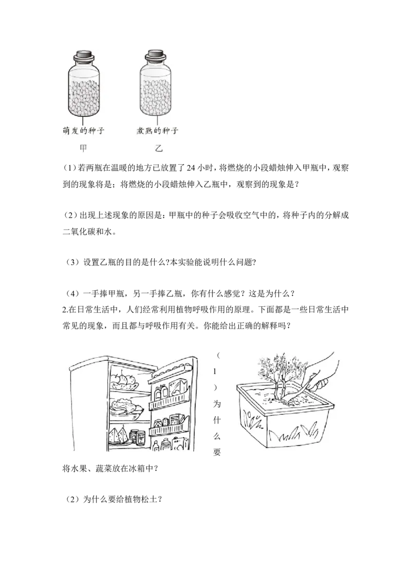 《绿色植物是生物圈中有机物的制造者》习题2含答案_1、初中学习资料_4-6、生物_4-6-1、初一生物上册_同步练习-138份_2、同步练习第2套115份_第3单元生物圈中的绿色植物