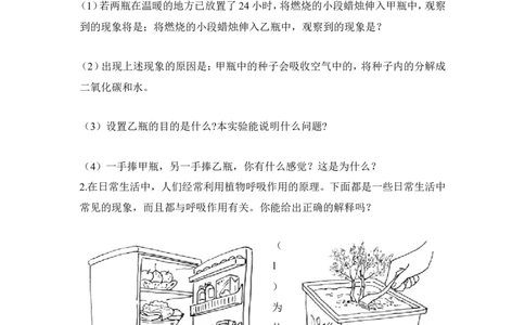 《绿色植物是生物圈中有机物的制造者》习题2含答案_1、初中学习资料_4-6、生物_4-6-1、初一生物上册_同步练习-138份_2、同步练习第2套115份_第3单元生物圈中的绿色植物