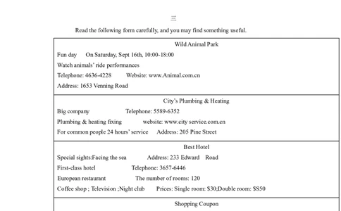 专题12阅读理解（B篇）（学生版）_1、初中学习资料_4-3、英语_4-3-5、初三英语全册_人教英语九年级全册专项练习（035份）_专题12阅读理解B篇-（人教新目标）
