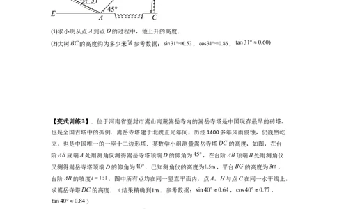 专题10解三角形的实际应用（原卷版）_1、初中学习资料_24秋试卷_初中数学《常考压轴题攻略》_常考压轴题最新九年级数学下册压轴题攻略（人教版）