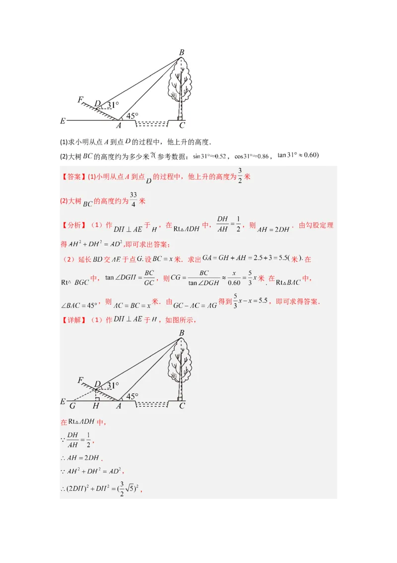 专题10解三角形的实际应用（解析版）_1、初中学习资料_24秋试卷_初中数学《常考压轴题攻略》_常考压轴题最新九年级数学下册压轴题攻略（人教版）