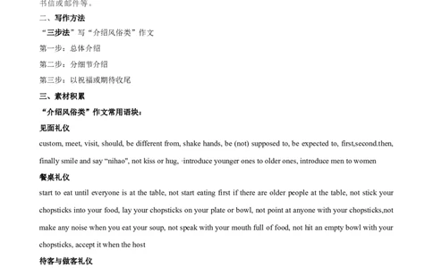 专题10九全Unit10写作主题：风俗礼仪（人教版）_1、初中学习资料_4-3、英语_4-3-5、初三英语全册_人教英语九年级全册专项练习（035份）