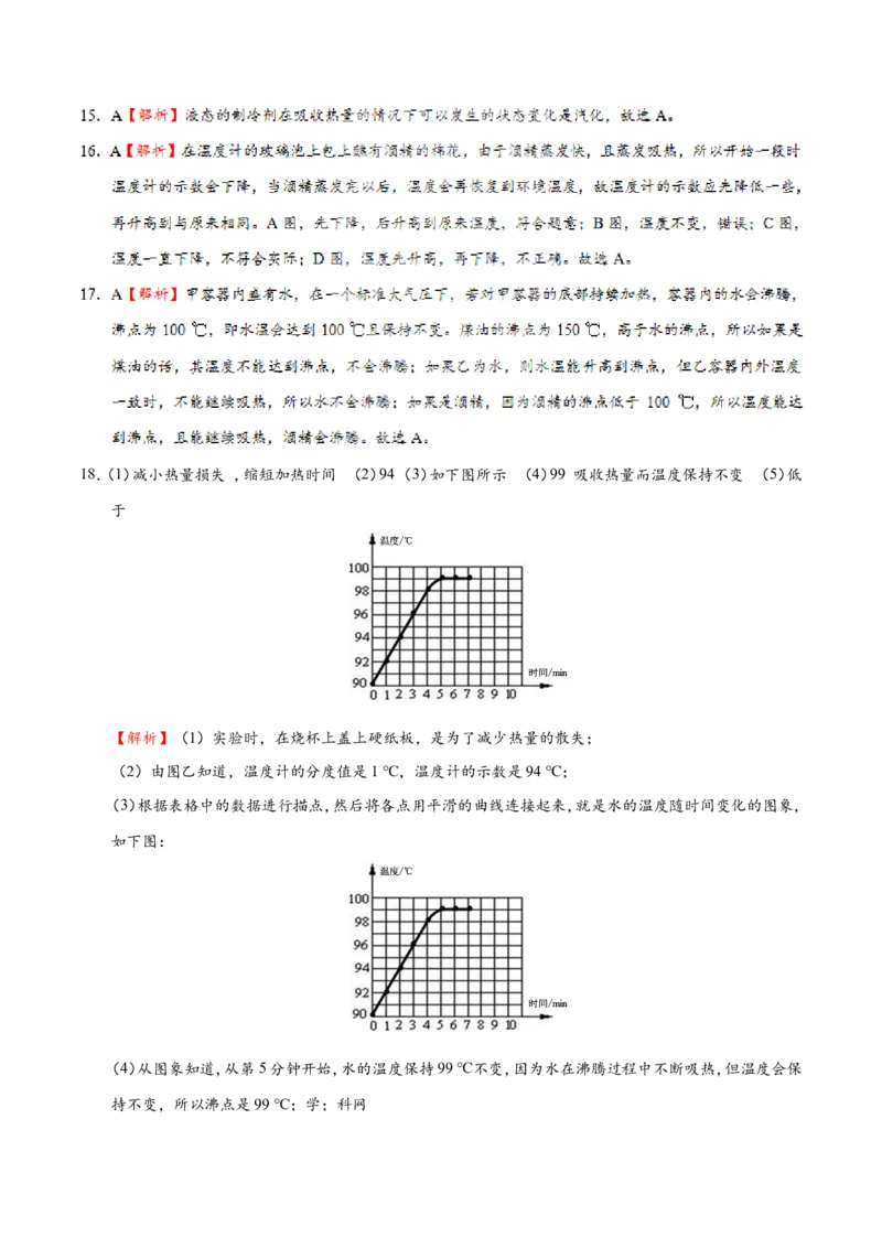 专题3.3汽化和液化--八年级物理人教版（上册）_1、初中学习资料_4-4、物理_4-4-3、初二物理上册_2023更新_人教版初中物理八年级上章末测试专题讲义（新）