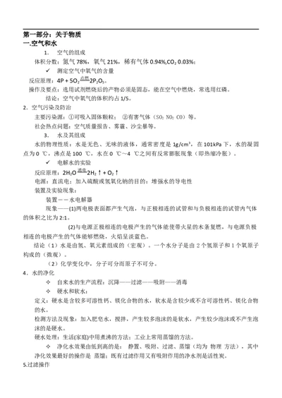 九年级化学上册复习资料_1、初中学习资料_4-5、化学_4-5-5、初三化学上册_人教化学九年级上知识总结（007份）