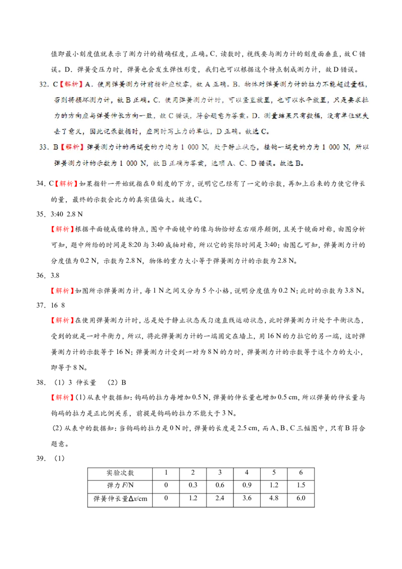 专题7.2弹力--八年级物理人教版（下册）_1、初中学习资料_4-4、物理_4-4-4、初二物理下册_2023更新_人教版初中物理八年级下章末测试专题讲义（新）