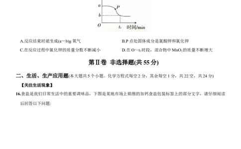 九年级上册期中测试卷（人教版）_1、初中学习资料_4-5、化学_4-5-5、初三化学下册_人教化学九年级下期中试卷（005份）